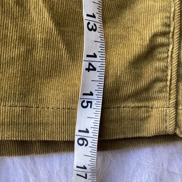 Athleta Skirt Sz 6 Kaleidoscope Corduroy Mini Mustard Olive Pockets Summer Cute - Picture 10 of 10